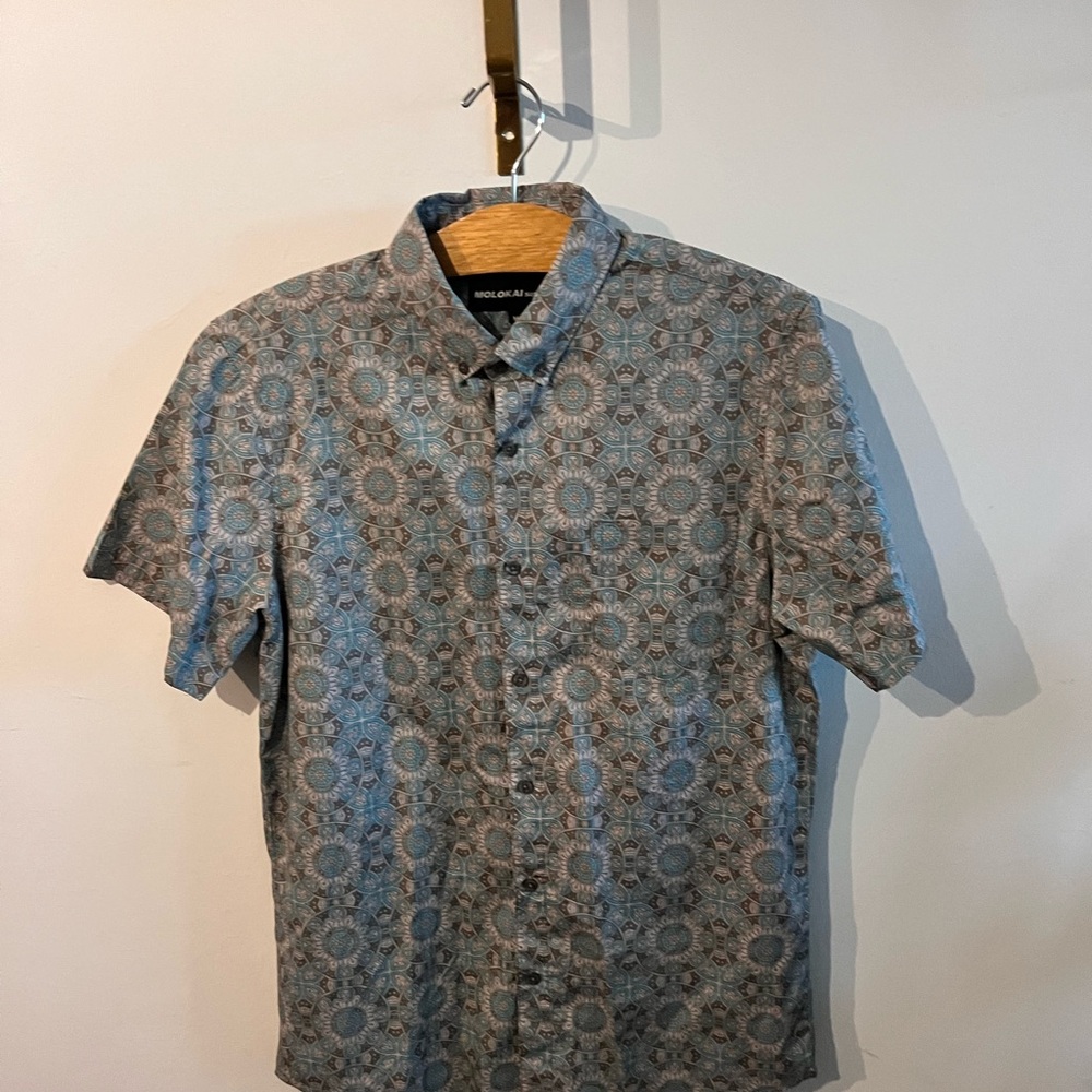 Lokai Blue Patterned Men's Shirt new